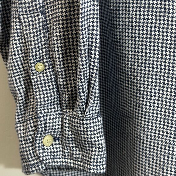 Bugle Boy Original Shirt Men's SZ L Houndstooth Button Up Sleeve & Chest Pockets - Picture 4 of 10